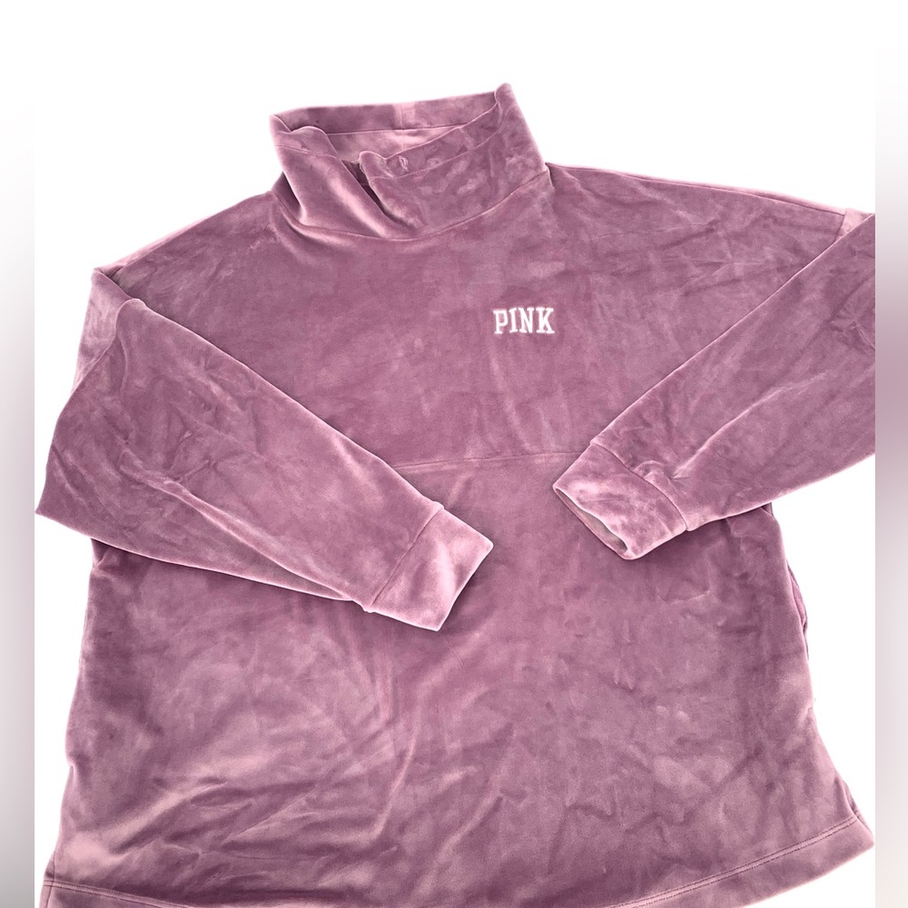 Pink Victoria’s Secret Velour Sweatshirt Size Large